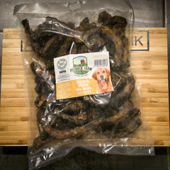 clear bag of chicken necks, 100% chicken, NOVA chews