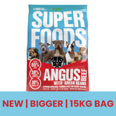 BIG BULLY SUPERFOODS (15KG) AVAILABLE IN 3 DELICIOUS FLAVOURS DUCK, ANGUS BEEF AND SALMON
