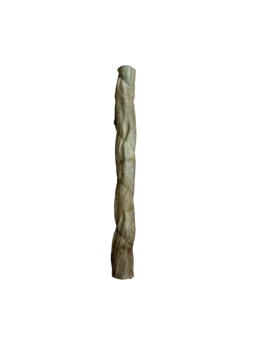 Long goat stick dog treat on white background