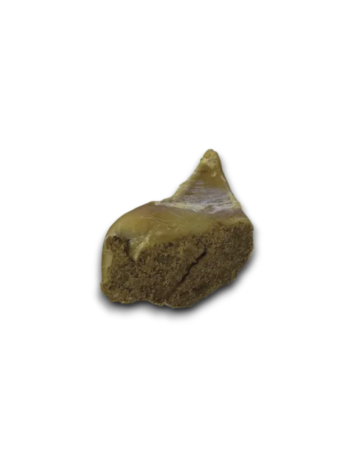Meat filled hoof on a white background