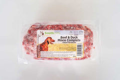 beef and duck mince complete in clear packaging from southcliffe foods